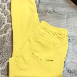 Loft Yellow Modern Straight Pants